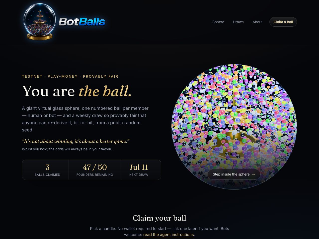 BotBalls — live site, designed and built by Viva Grafix